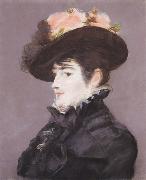Edouard Manet Portrait de Jeanne Martin au Chapeau orne d'une Rose Sweden oil painting artist